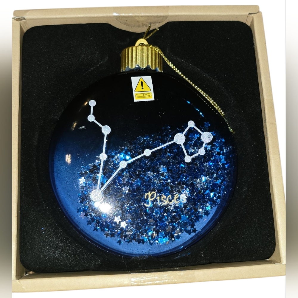 Pisces LED Glass Ornament By Tidings & Joy